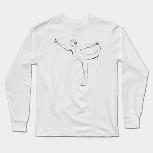 Ballet Dancer in Attitude Pose Long Sleeve T-Shirt